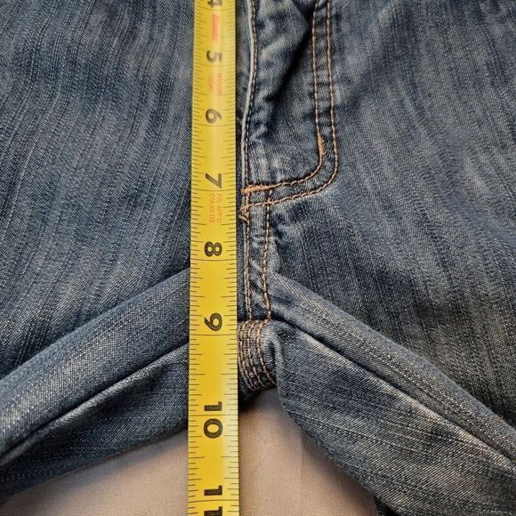 Vintage 90s kids Volcom Jean shorts - size 0, floral inside lining made in Macau - Picture 4 of 9